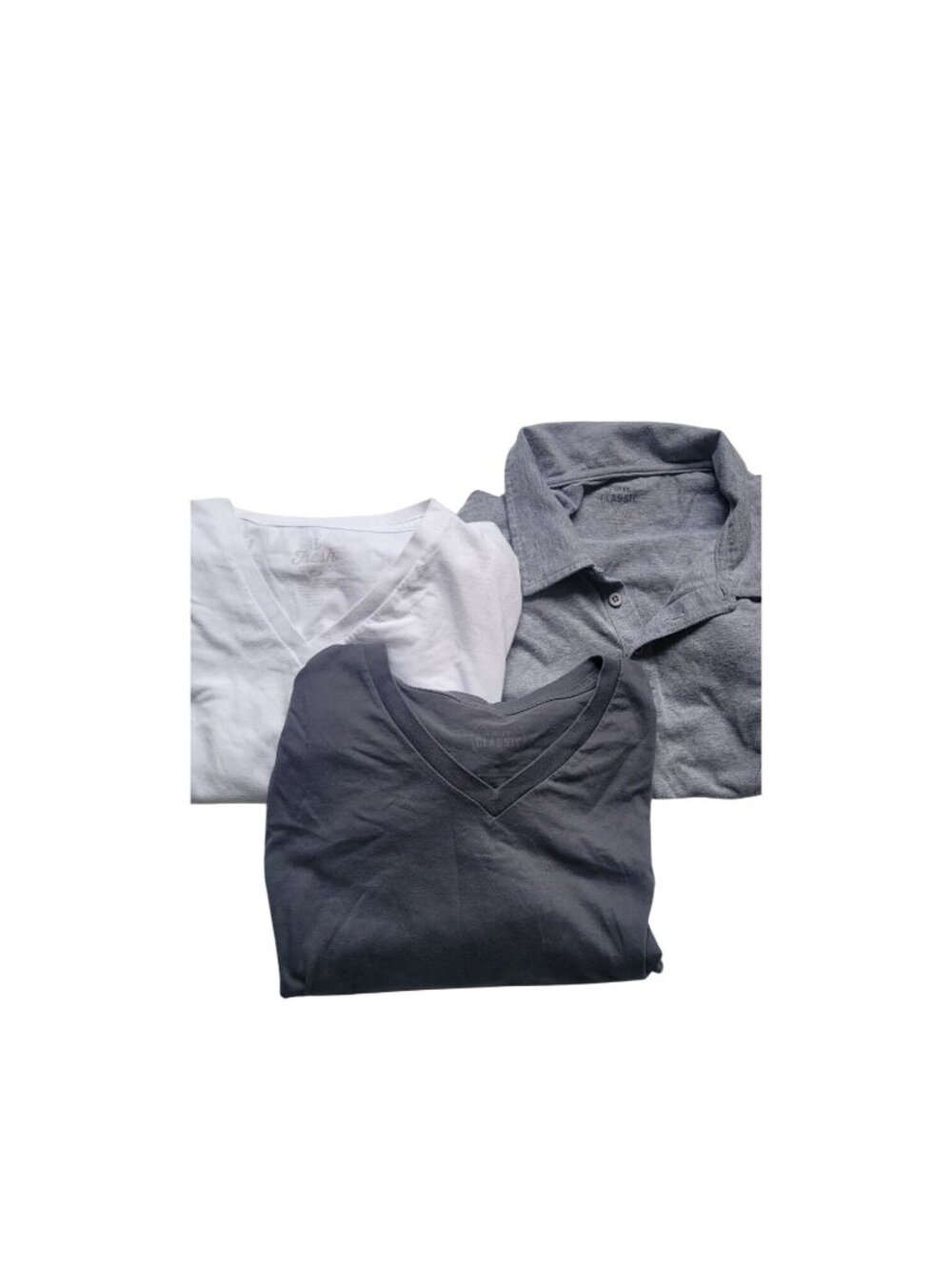 Fresh 3 Mens V Neck Bundle Size XXL Everyday Wear Casual Neutral Colors